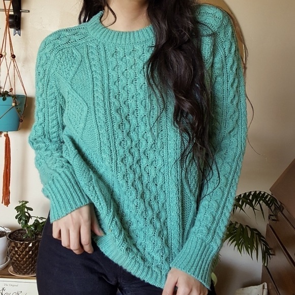 Merona Women's Wool Blend Sweater in Teal - Picture 2 of 16
